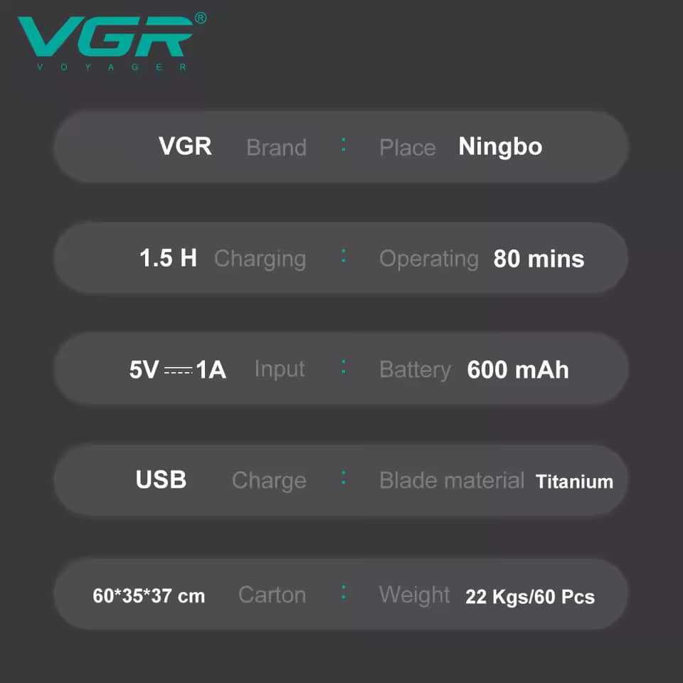 ماشین اصلاح موی صورت و بدن وی جی ار مدل v-363